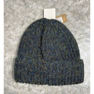Cadeau de Ciel Acrylic Knit Beanie Cap in Blue/ Gray - OS - NWT
